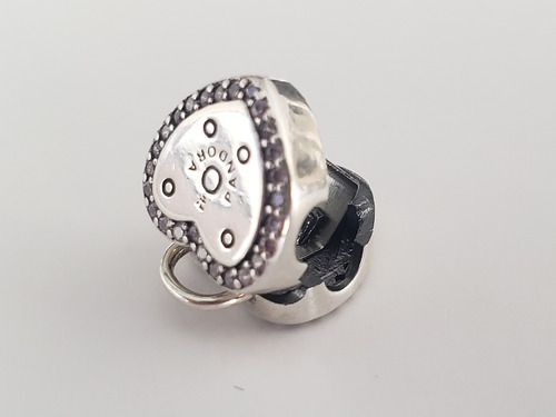 Imagen 4 de 5 de Dije Clip En Plata 925 Pulsera Pando Modelo Corazon