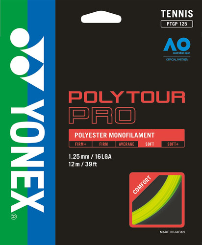 Poly Tour Pro Flash Yellow Tennis String (16l Yellow)