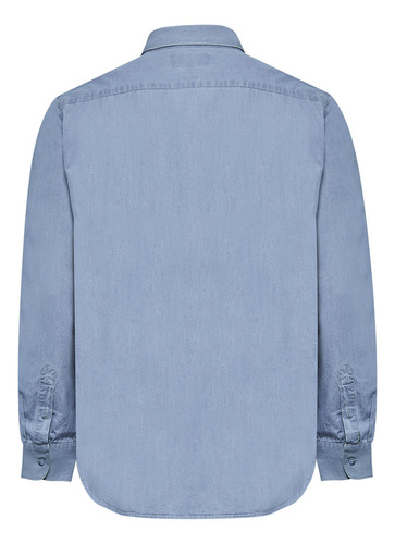 Camisa Algodón Orgánico Hombre Chambray Azul Rockford