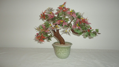 Lindo Bonsai Arbol Decorativo En Maceta Hecho A Mano Vealo