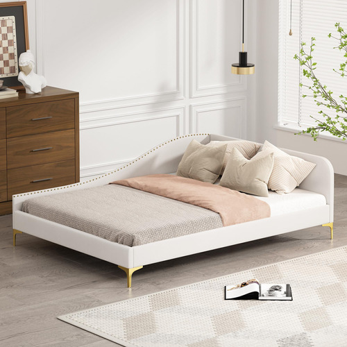 Oudiec Sofa Cama Tapizado De Tamano Matrimonial Con Cabecera