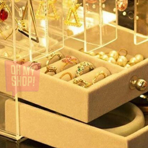 Imagen 4 de 6 de Organizador Bijou Aros Collares Alhajeros Joyas Anillos Oms