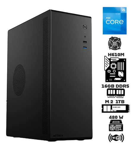 Computadora Intel Core I5 12400 Ram 16gb Ddr5 M.2 1tb Wi-fi