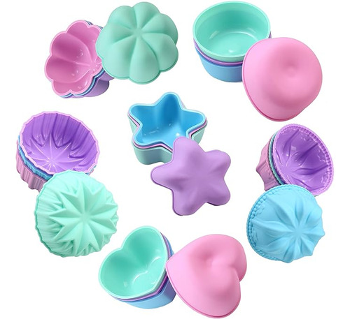 To Encounter Tazas Silicona Para Hornear Cupcakes Forros Sil