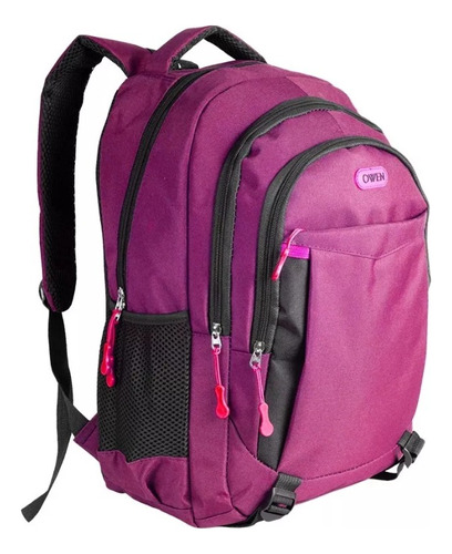 Mochila Urbana Premium 30l Unisex Porta Notebook Impermeable Color Rosa Diseño De La Tela Lisa