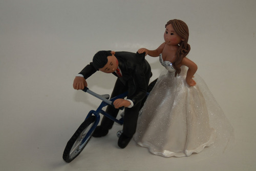 Novios Personalizados En Masa Flexible Novio En Bicicleta