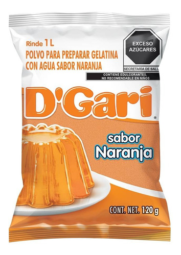 19 Pza Polvo Para Preparar Gelatina D' Gari De Agua Sabor Na