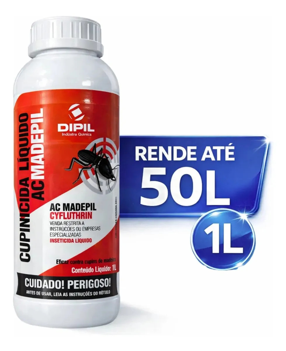 Cupinicida Líquido Dipil Madepil 1L Controle Cupim Madeira Secar