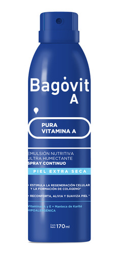 Bagovit Spray Continuo Piel Extra Seca 170 Ml