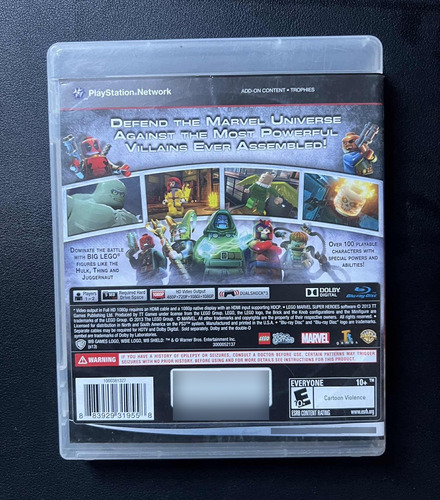 Lego Marvel Super Heroes - Ps3 (Usado)