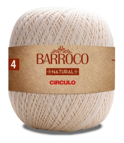 Barbante Barroco Natural Círculo N4 700g 1186mts - Natural
