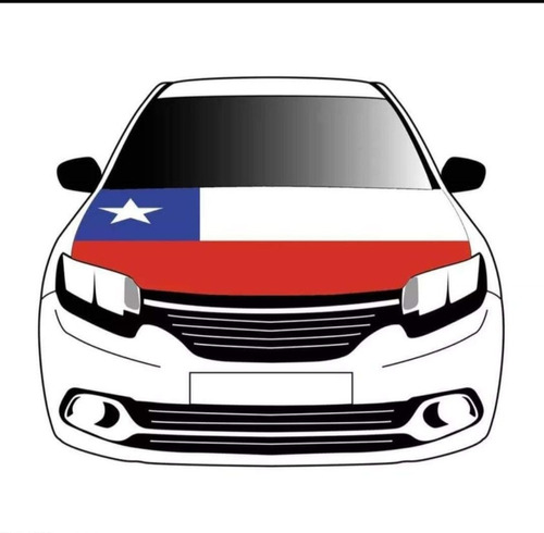 Cubre Capo De Auto Bandera De  Chile 
