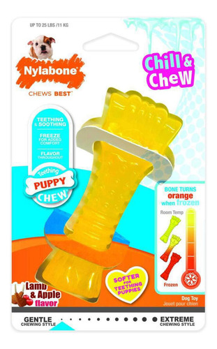 Juguete Nylabone Perro Puppy Chew Hueso Congelar Cordero 11k