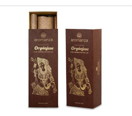 Kit Sahumerios Organicos Premium Aromanza Caja Regalo Hierba