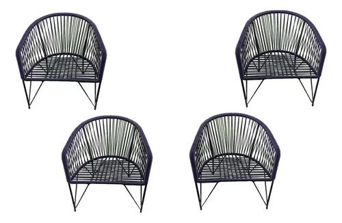 Combo 4 Sillas Sillones Gervasoni Estructura De Hierro