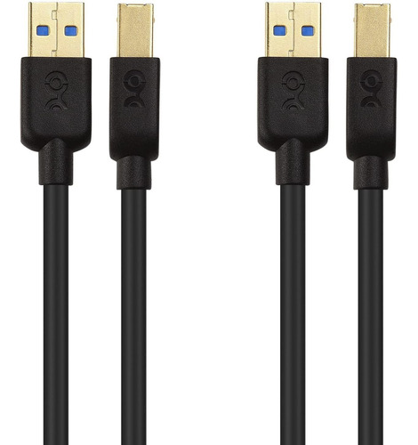 Cable Matters Usb 3.0 A A B 2 Packnegro6 Pies 