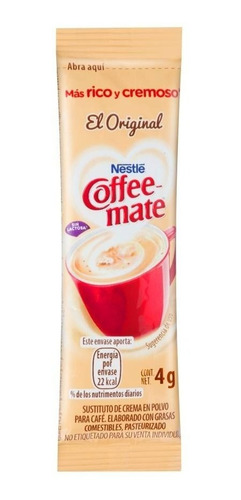 Envio Gratis! Sustituto De Crema Coffee Mate 200 Pzas De 4 G