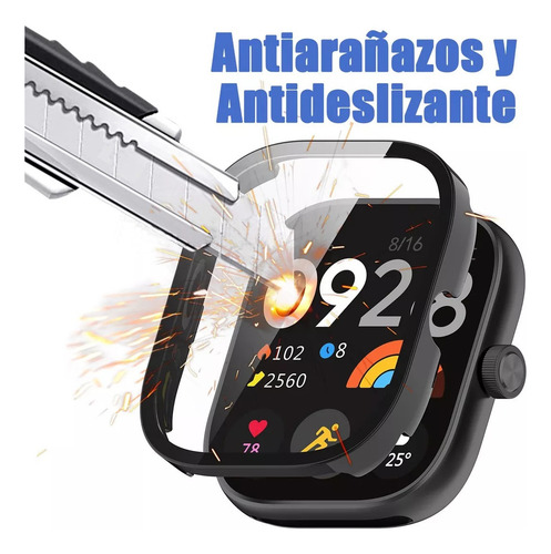 2pzs Protector Funda Case Para Redmi Watch 4 Con Micas