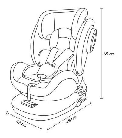 Imagen 9 de 10 de Butaca Para Auto Isofix Carestino Sidney Gris Grupo 0-1-2-3