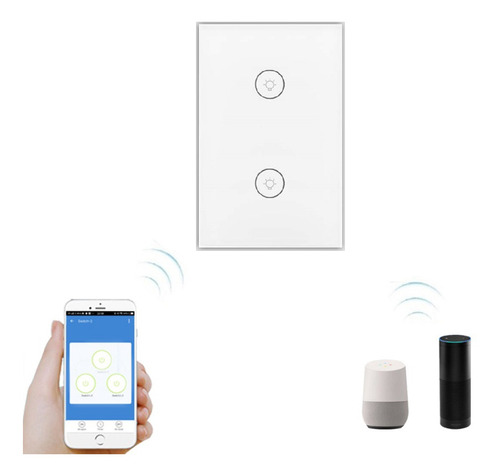 Interruptor Wifi De Luces 2 Botones  Tuya  Smart