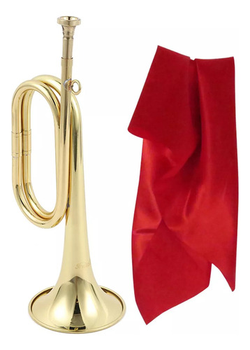 ( Buzina De Cavalaria Bb Bugle Yellow Brass De 31,5 Cm Para