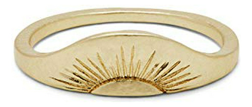 Anillos - Pura Vida - Anillo Para Sol Naciente Chapado En Or