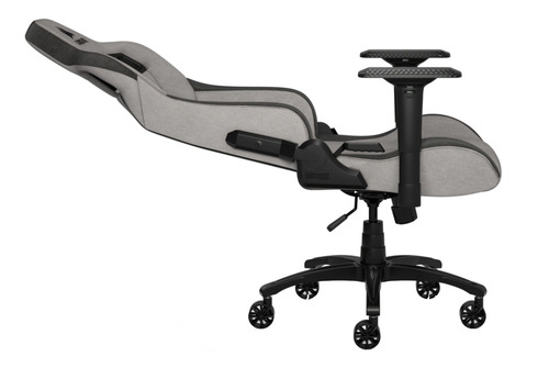 Silla de escritorio Corsair T3 Rush gamer ergonómica gris y charcoal con tapizado de tela