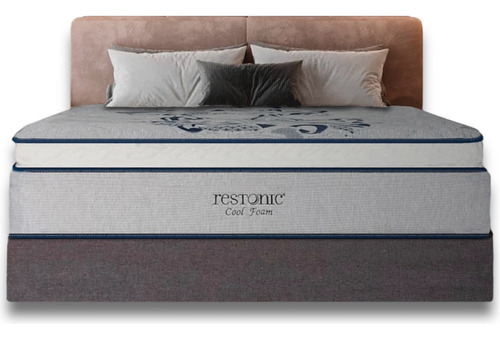 Colchón Restonic King Size Hybrid Cool Foam 31 Cm de altura Color Gris