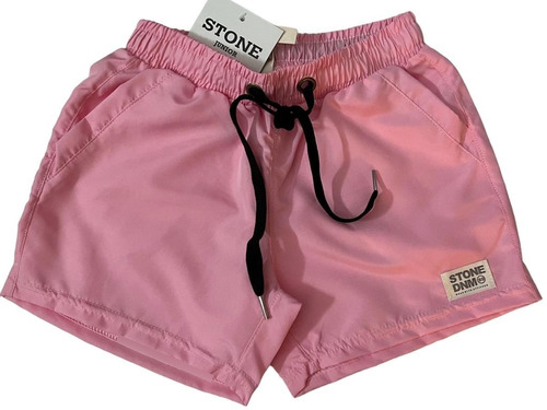 Malla Short De Baño Algodon 100% Stone Junior Lisa Coloresvs