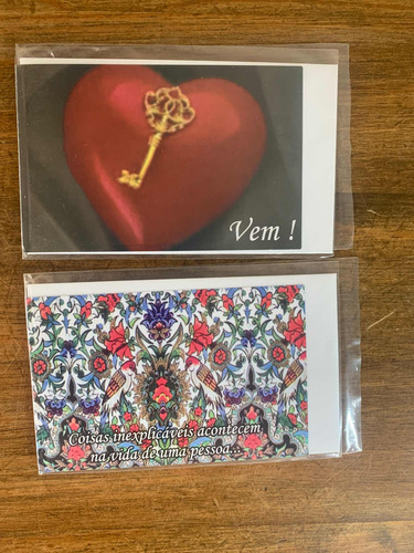 Kit 20 Cartoes Impresso Com Envelope Para Amor 7x11cm