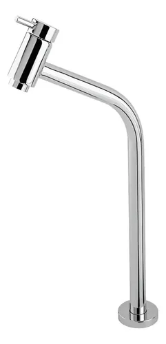 Torneira Link P/ Cuba 1/4 Lavatorio Banheiro  Bica Alta Metal Acabamento Inox Cor Prateado