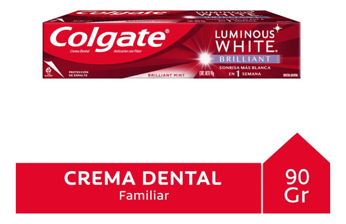 Pasta Crema Dental Colgate Luminous White Brilliant 90g X48u
