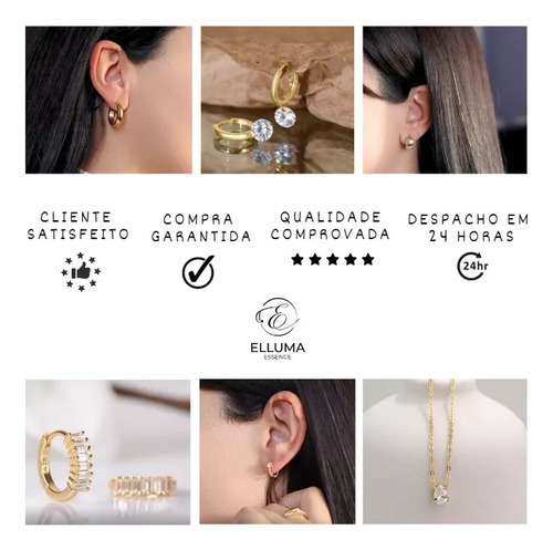 3 Pares De Pendientes Con Forma De Foco De Circonita, Varios