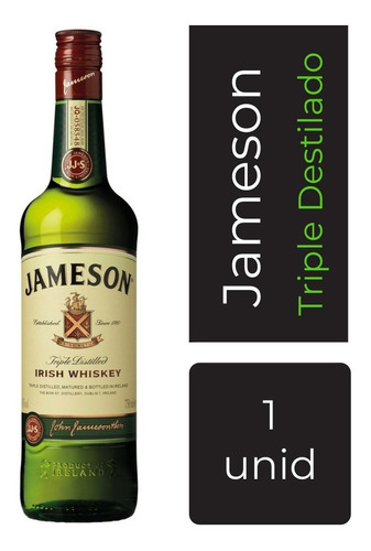 Whisky Jameson Irlandes 700ml Triple Destilado Mp Drinks