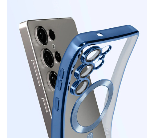 Funda Para Samsung S23ultra S23 Ultra Protector Lente Azul S23 Ultra