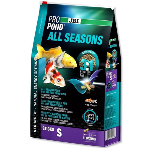 Ração Carpa Kinguio Jbl Propond All Seasons S (8 Mm)  2,2kg