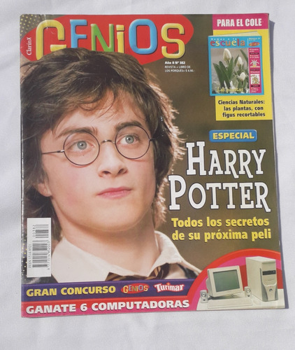 Revista Antigua * Genios * N° 382 Tapa Harry Potter