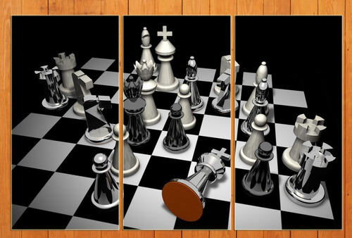 Cuadro 60x90cm Ajedrez Juegos Chess Peon M1
