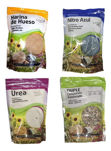 Fertilizantes Lj Urea Triple 15 Nitroazul Harina Hueso 3kgs