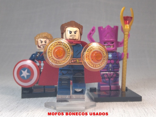 Marvel Minifigures Dr Estranho, Cap América Galáctus Bonecos (Usado)