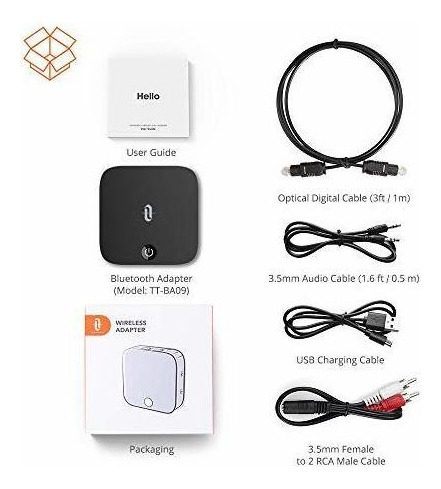 Transmisor Y Receptor Bluetooth 5.0, Toslink Óptico Digital