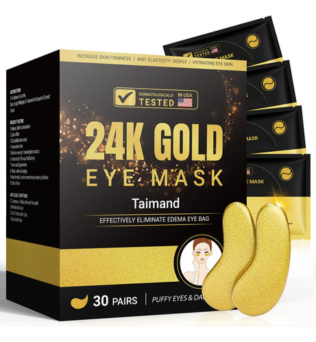 Parches Para Debajo De Los Ojos Taimand De Oro De 24 Quilate