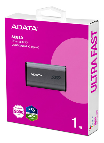 Ssd Disco Duro Externo Adata Solido Se880t 1 Tera Usb 3.2 Ge