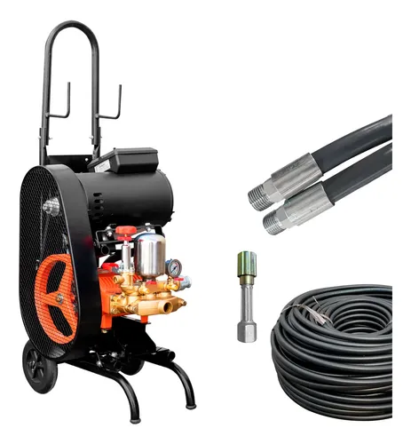 comprar Bomba Lava Jato 3 Pistão 45l Carrinho Motor 3cv Mangueira 15