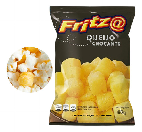 Kit 10 Pacotes Snack De Queijo Pronto Para Pipoca Fritz 40g