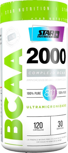 BCAA 2000 Star Nutrtion 120 Capsulas