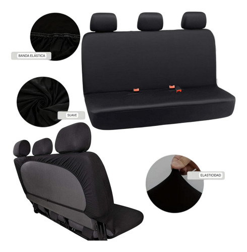 Cubreasientos Sport Honda Element Tela Fresca Transpirable Negro