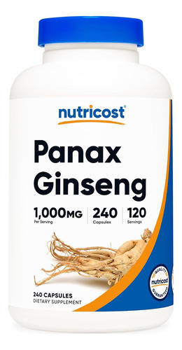 Nutricost Panax Ginseng 1000 Mg 240 Cápsulas