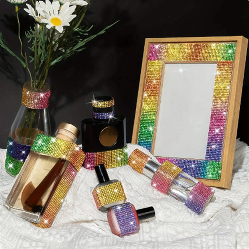 Fita De Glitter Autoadesiva Em Rolo De Fita De Diamante Feit