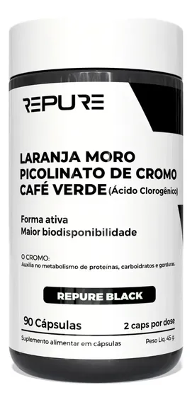 Laranja Moro Morosil + Cromo + Café Verde (ácido Clorogênic) Repure Nutrition - 90 Cápsulas